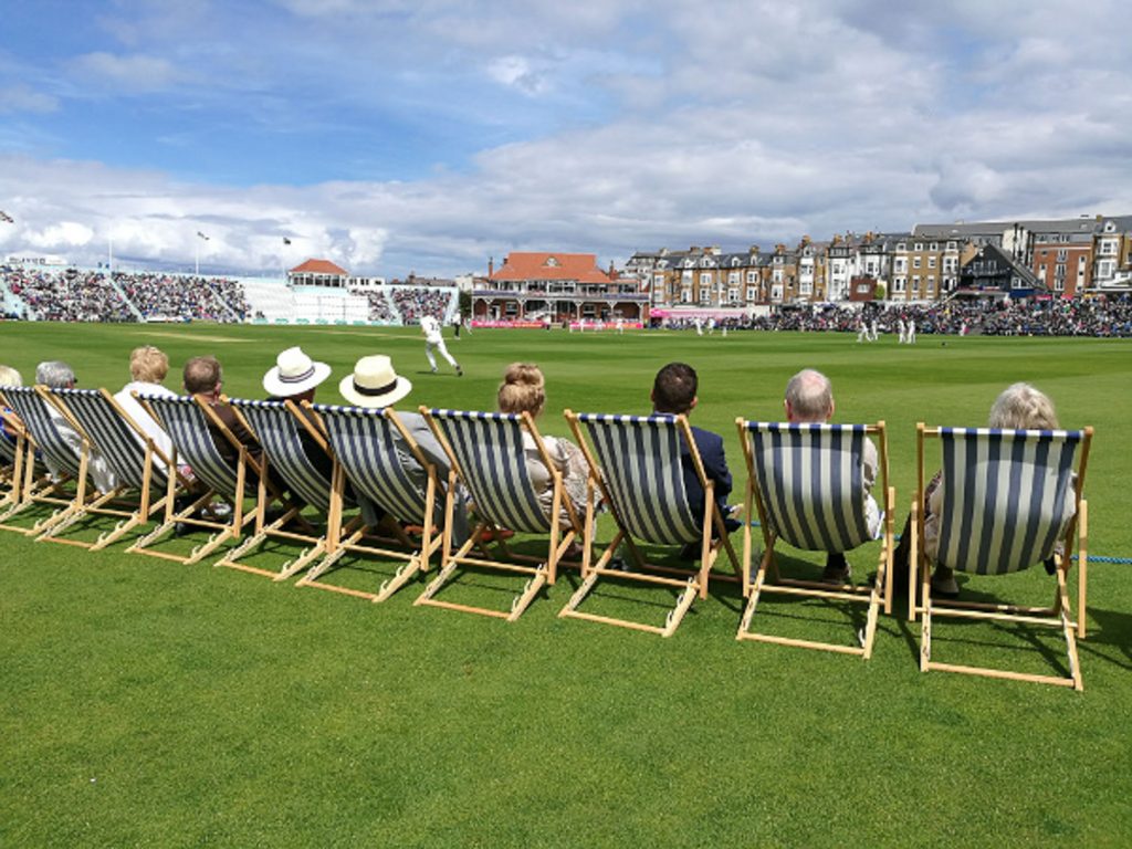 Spectators at Scarborough Cricket Club