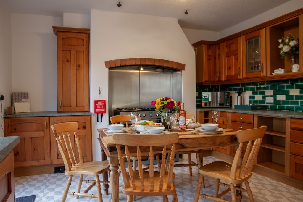 Family kitchen in a dog friendly holiday home, North Yorkshire.